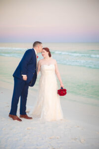 Destination beach wedding ceremony on the Emerald Coast